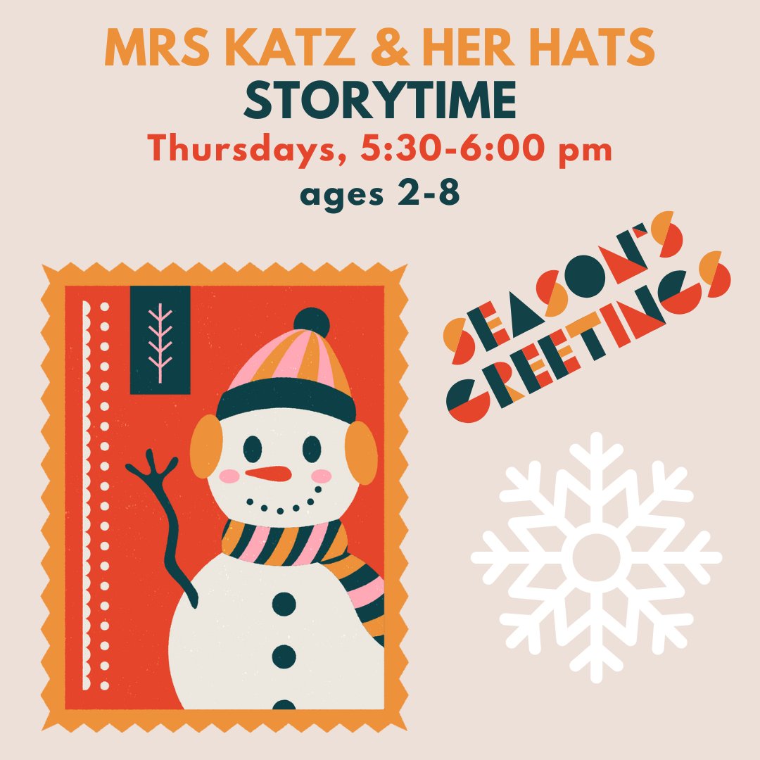 Join Mrs. Katz for storytime TODAY at 5:30 pm. Come see which hats Mrs. Katz will wear! For children ages 2-8 &amp; their parents &amp; caregivers. 

Children's Room

#storytime #storytimeatthelibrary #librarystorytime #library  #RogersFreeLibrary #BristolRI #BristolRhodeIsland