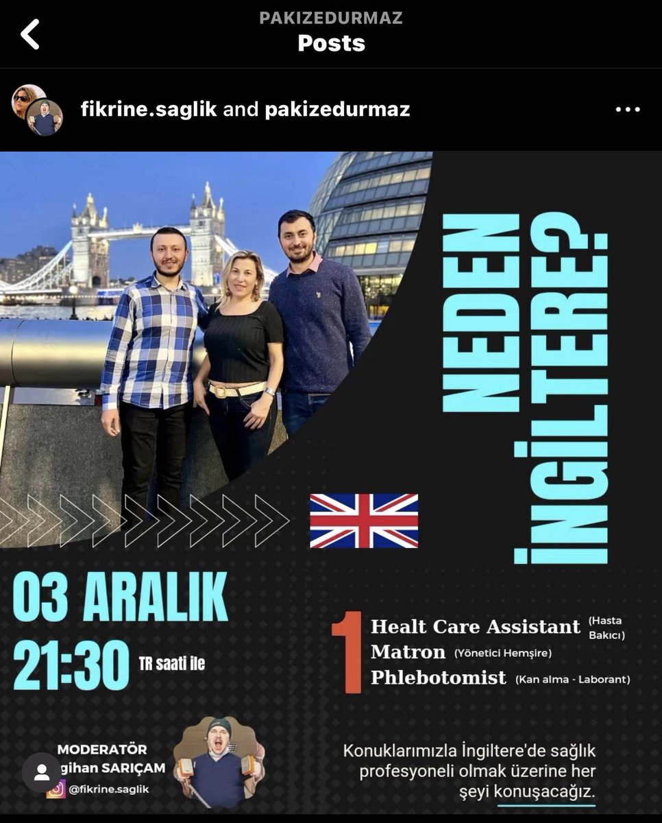 Hasta bakıcı olarak İngiltere’ye gelme yolları gerçek gelmiş kişilerin ağzından kaçırma derim 👌@fikrinesaglikk #ingiltere