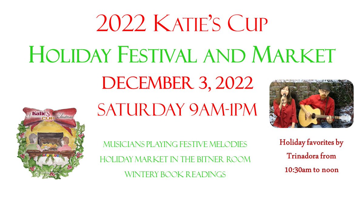 Katies_Cup's tweet photo. This Saturday is our Holiday Festival and Market from 9am-1pm at Katie’s Cup. Music by Trinadora and violin ensemble led by Ella Caswell. Vendors: Bylers Amish Delights, Crafts By Ruth, Rockford Midtown Market produce, Scentsy and Tupperwear items and Bath Planet” bathroom ideas. https://t.co/iLMpKb0pyM