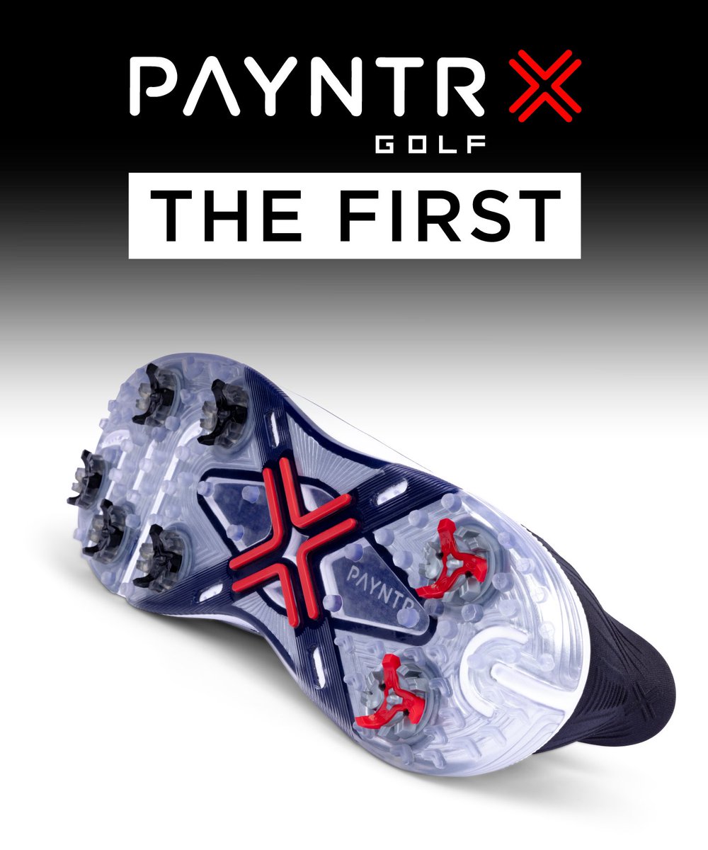 PayntrGolf's tweet photo. THE FIRST spiked golf shoe with a Carbon Fiber Propulsion plate giving golfers more SPEED than they’ve ever experienced before. Our carefully engineered formula creates the perfect combination of speed, traction, comfort and performance ❌ https://t.co/JAV2Z7orRc