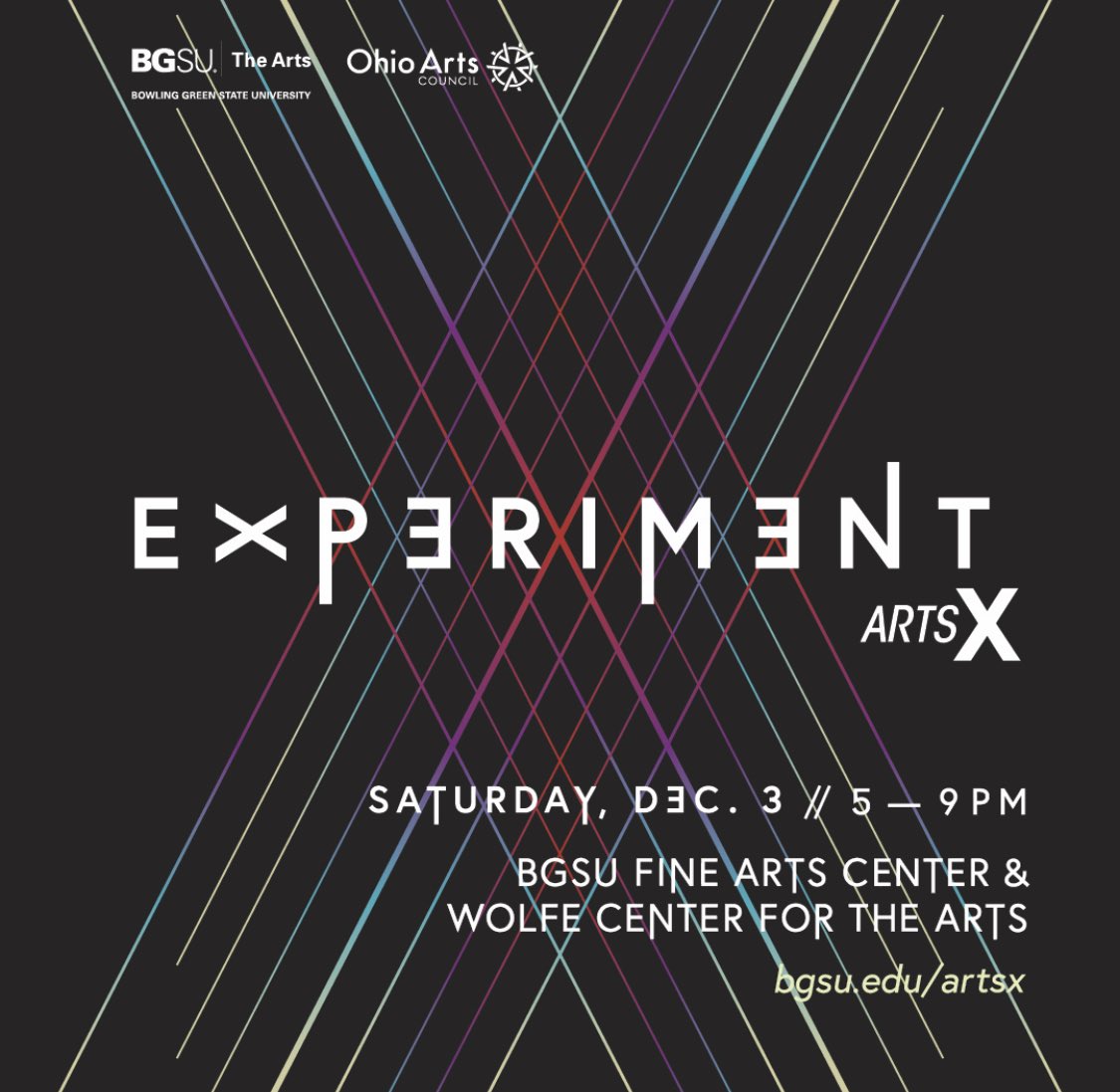 ArtsX is an annual showcase of the arts at BGSU, and it’s this Saturday, December 3 from 5-9pm! Join us for performances, exhibitions, and hands-on activities. The all-ages holiday celebration of the arts is free and open to the public! For more info visit bgsu.edu/artsx