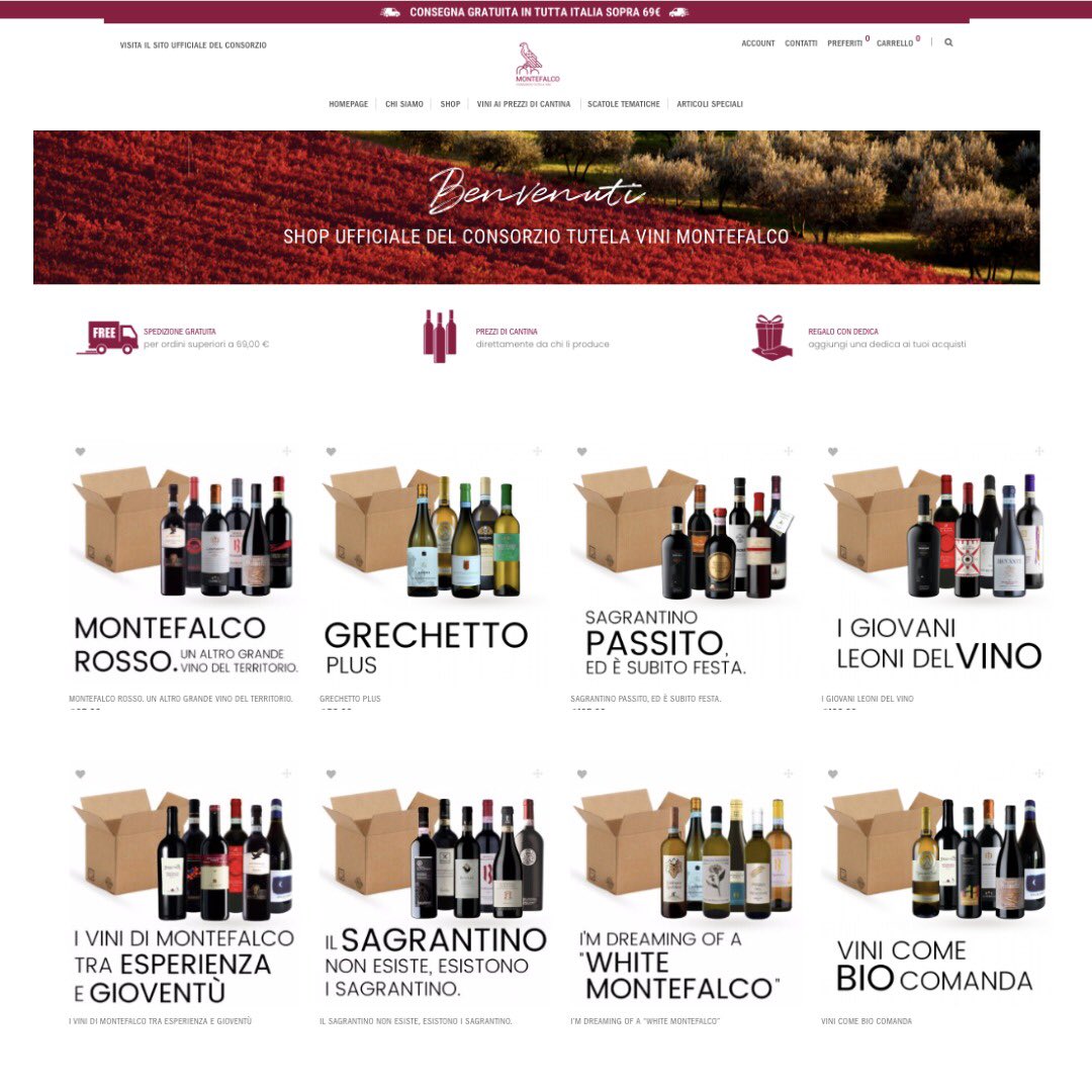 𝐅𝐎𝐑 𝐂𝐇𝐑𝐈𝐒𝐓𝐌𝐀𝐒 𝐆𝐈𝐅𝐓 𝐀 𝐓𝐇𝐄𝐌𝐄 𝐁𝐎𝐗!
The uniqueness of our shop is the possibility of purchasing thematic packages selected by the Consortium suitable for any occasion.
Discover the thematic boxes on our e-shop shop.consorziomontefalco.it