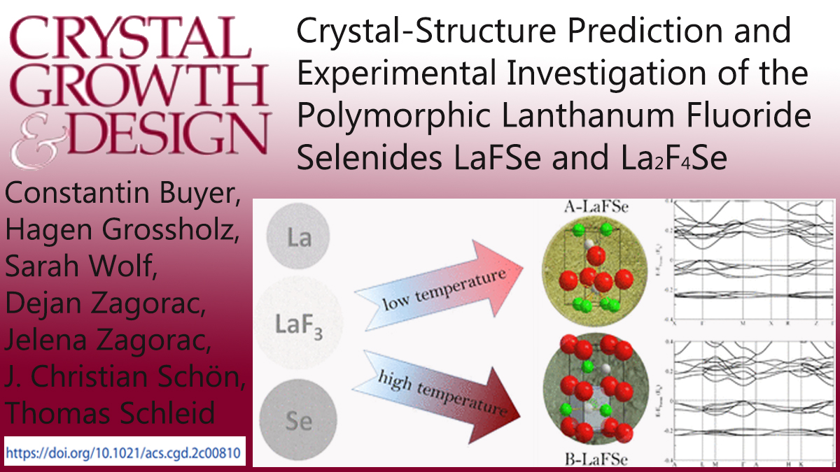 My newest paper in <a href="/CGD_ACS/">Crystal Growth & Design / ACS</a> is published online now 🥳
We did some experimental and theoretical investigations on the polymorphs of LaFSe.

#crystallography #xray #xraydiffraction #crystallstructure #powderdiffraction
doi.org/10.1021/acs.cg…
