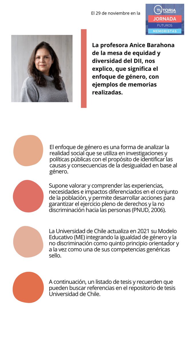 CIO_UChile's tweet photo. Nuestra directora de Proyectos @anicebarahona representó ayer a la Mesa de Equidad y Diversidad de @IndustrialesUCH en la presentación de temas de memoria para alumnos y alumnas interesadas en desarrollas sus proyectos de título en equidad de género y gestión de la diversidad. https://t.co/h5Z5WAnyba
