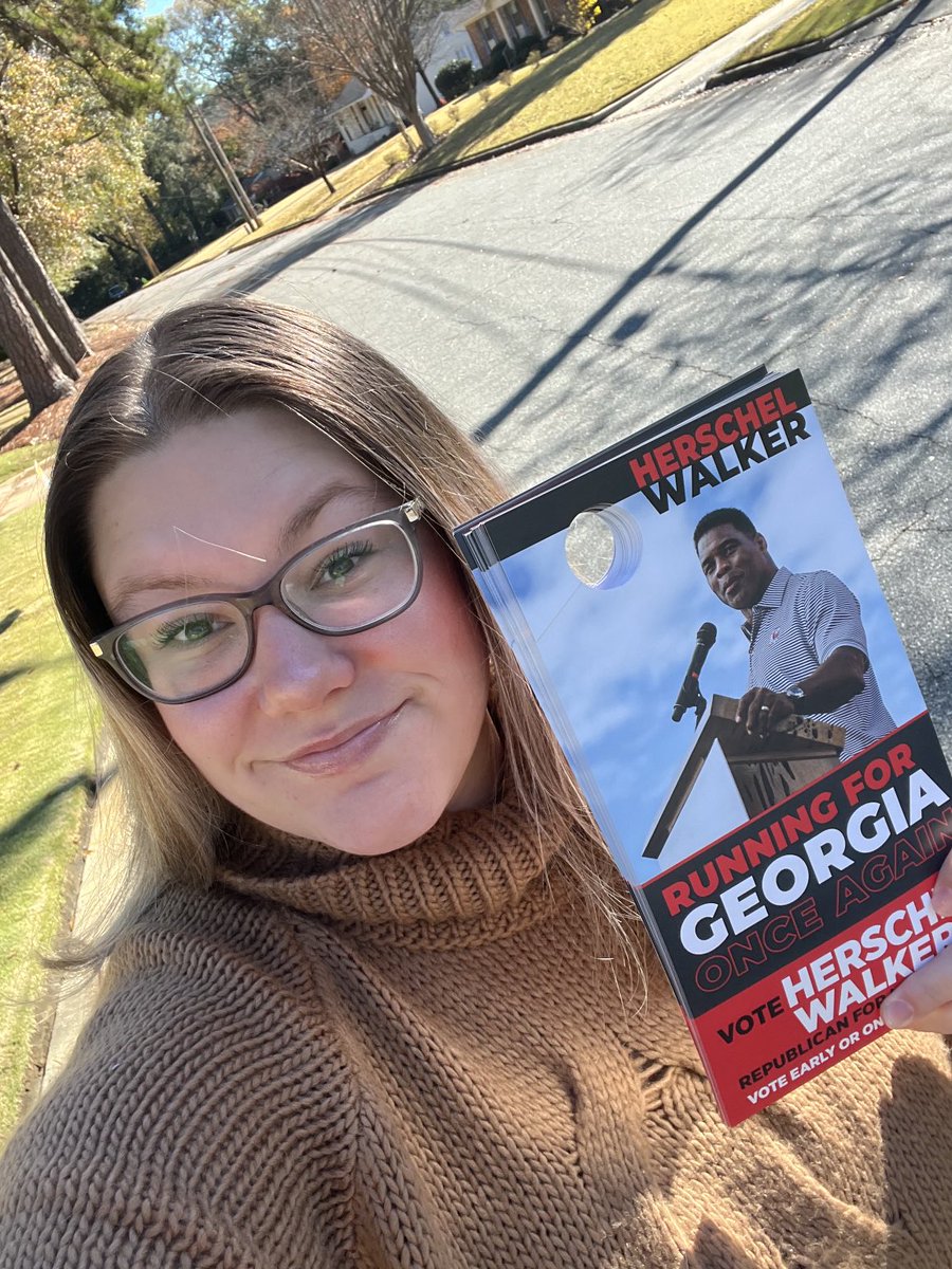 Every conversation counts, that’s why I tell everyone I pass about how great of senator ⁦@HerschelWalker⁩ will be and his plans to protect Georgians! #GeorgiaOnTheLine #LeadRight