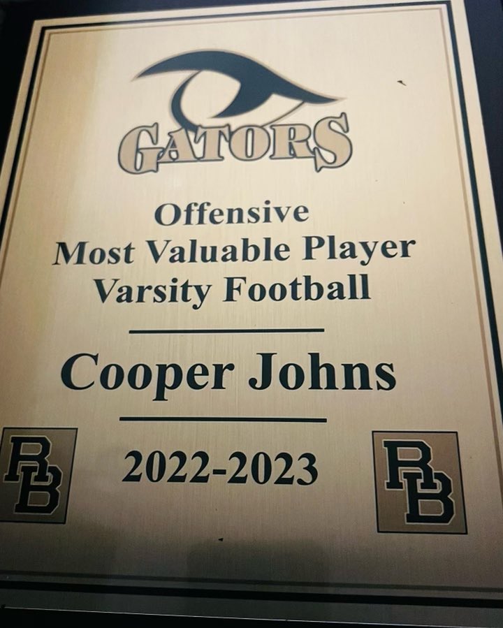 CooperJohns05's tweet photo. Blessed to be named Offensive Region Player of the Year(region 5,5A)‼️ and River Bluff Offensive Most Valuable Player‼️Ended the season with 2,157 All purpose yards‼️ https://t.co/5bBTCmuksA