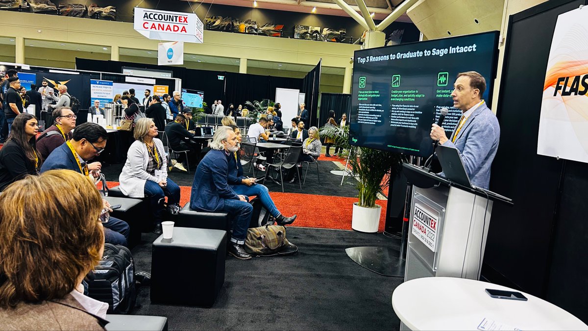 It's the last day of #AccountexCanada! Come by the Sage theatre for a session on "Helping your practice flow". It's also your last chance to post a picture of you at #AccountexCanada using the #SageForAccountants for a chance to win a Fujitsu ScanSnap ix1300.