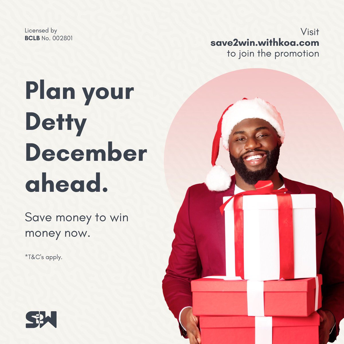 Save_2_Win's tweet photo. Receive seasonal greetings from the Save2Win team to you! 

Also, this is a quick reminder to save some money today, we have the draws tomorrow and you may stand a chance of winning. 😊

Click here 👇🏾 to start saving
https://t.co/z0jvkcgQGr

#save2win https://t.co/sHnADGt109