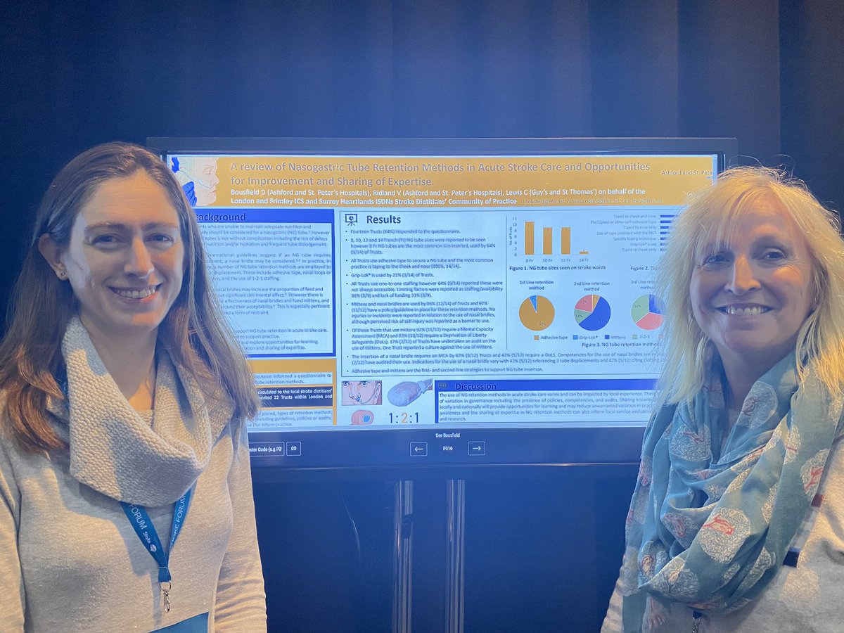 Great to collaborate with my colleague Cara @GSTT @NutriSupports and our COP at the #UKSF22 Just missing our brilliant @vrdietasph who helped put this poster together @KathyAndersonPT @ASPHstrokerehab @AsphftS @NicolaWilksSLT @ESDAPSHEarlysu1 @BeTheChangeASPH @UKStrokeForum