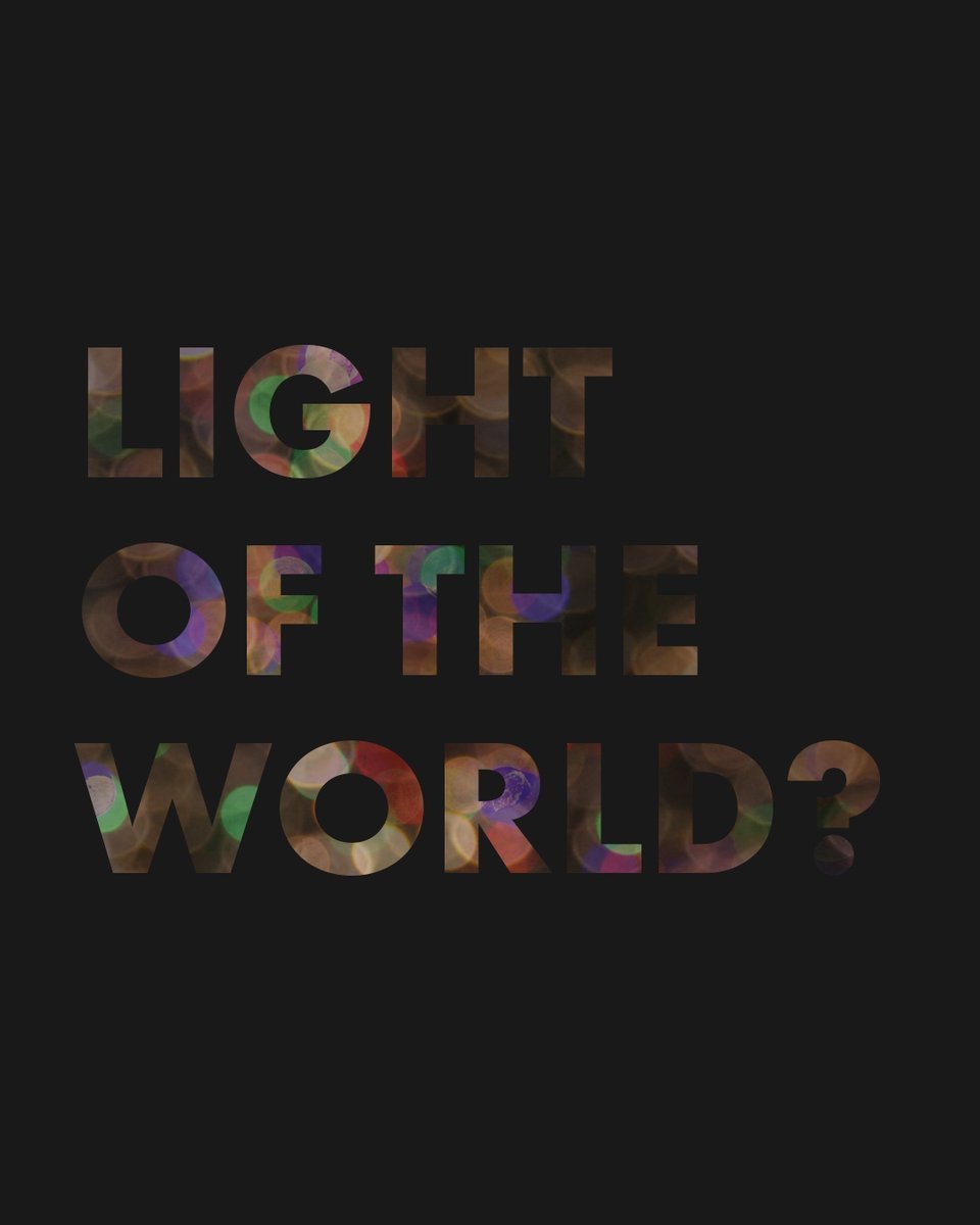What does that mean and how can Jesus bring light into your life? If it makes you curios, you could try talking to God, and you could start by reading:

trypraying.org/try-it/

#trypraying