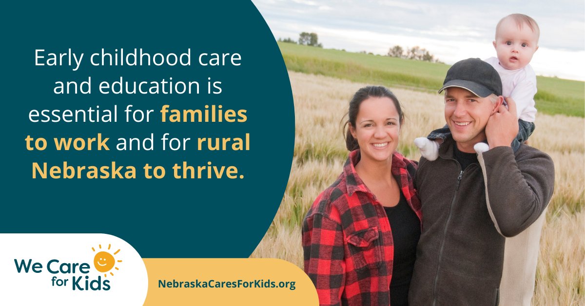 Did you know 1 in 4 jobs in Nebraska is in the agriculture industry? Celebrate the December We Care for Kids Day with us by sharing the importance of early childhood education for rural communities: bit.ly/3Suk4c7