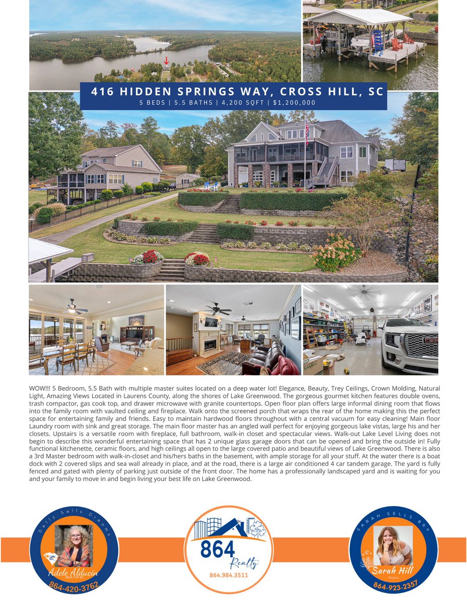 dellybubbles's tweet image. Price Improvement on the beautiful custom home with over 90’ of deep water year round.  Lake living at it’s finest!