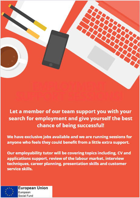 Send a DM or call 01642 947840 to speak to a team member about how we can help you find jobs or training.