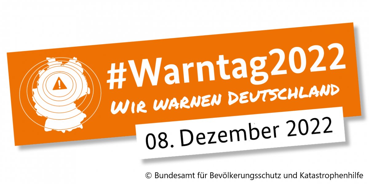 Heute in einer Woche findet der bundesweite Warntag statt. An diesem Aktionstag erproben Bund, Länder und die teilnehmenden Kommunen gemeinsam ihre Warnmittel. <a href="/BBK_Bund/">BBK</a>
Alle Informationen rund um den #Warntag2022 finden Sie schon heute auf der Webseite warnung-der-bevoelkerung.de