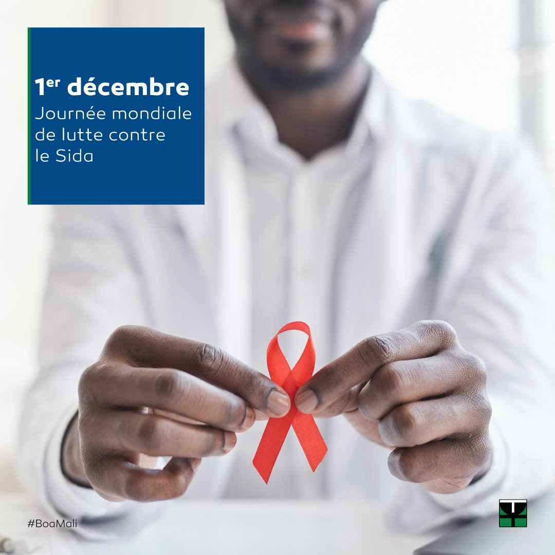 BankOfAfrica_ML's tweet photo. Le saviez-vous ?  💡

Aujourd'hui c'est la journée mondiale de lutte contre le VIH SIDA, Pour rappel, 38 millions de personnes vivraient avec le VIH dans le monde .

Pensées à toutes ces personnes qui luttent contre cette maladie au quotidien.

#WorldAIDSDay https://t.co/n5GgLK3XrZ