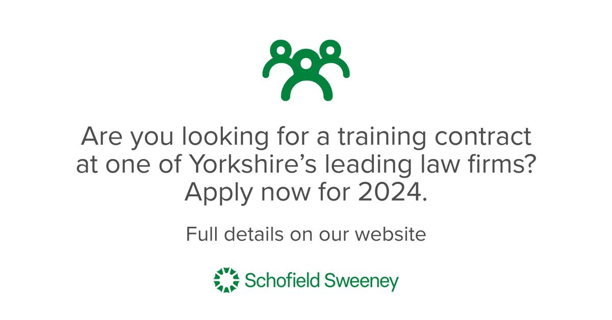 schoeys's tweet photo. Our application window has now opened for training contracts starting in September 2024.

We offer a hands-on experience from the start and throughout, working alongside highly experienced lawyers.

Find out more and apply on our website - https://t.co/CoKyUYurhw https://t.co/QnmESztpAW