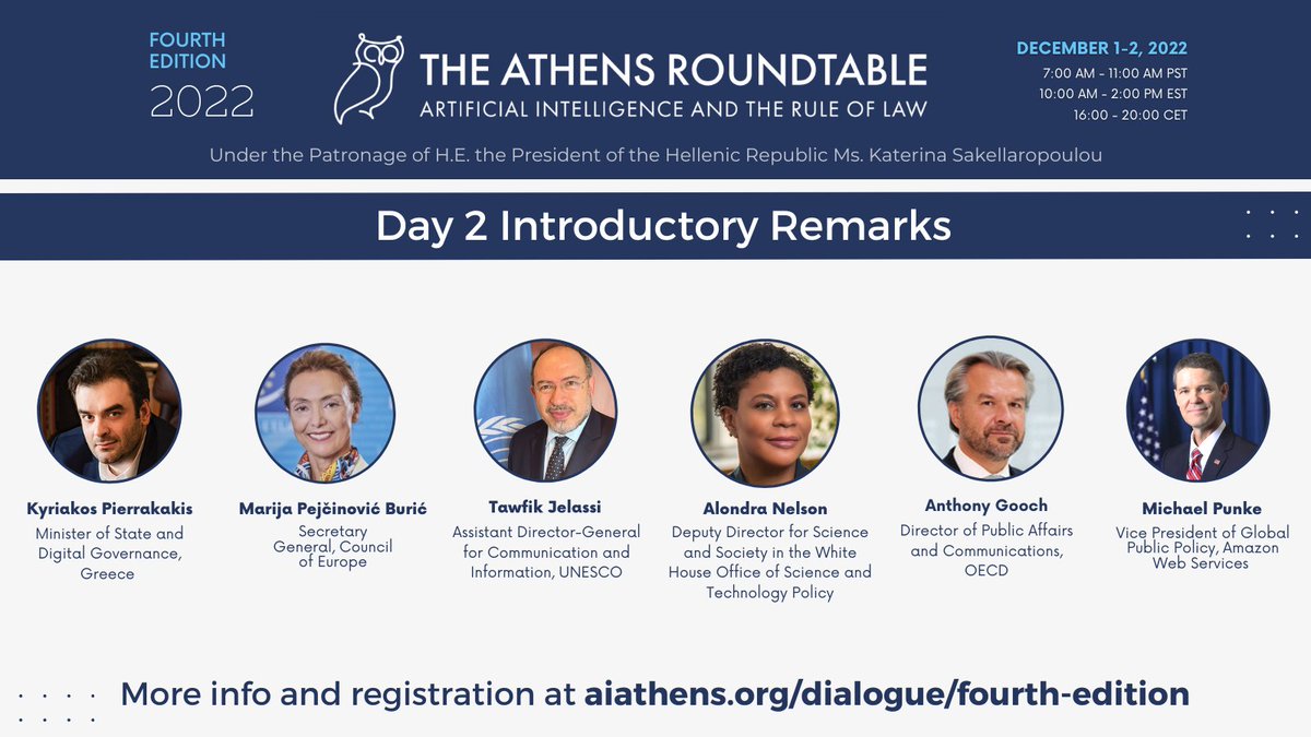 coe's tweet image. Join us today at #AIAthens2022 to hear from the Council of Europe Secretary General @MarijaPBuric.

The event unpacks the latest #AI governance developments, including complementary legal, normative &amp;amp; compliance governance measures.

Watch online: aiathens.org/dialogue/fourt…

#CoE4AI