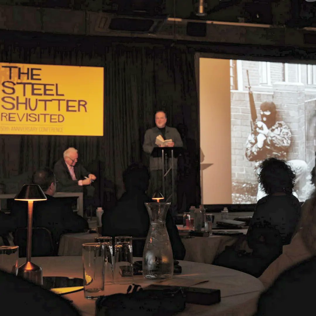 WeArePeaceFire's tweet photo. Author, peacemaker, broadcaster and advocate @tonymacaulay giving his unique insight about growing up in peace line Belfast in the early 70s. #TheSteelShutterRevisited #TheSteelShutter #carlrogers #documentaryfilm https://t.co/4U7DAmF4cT