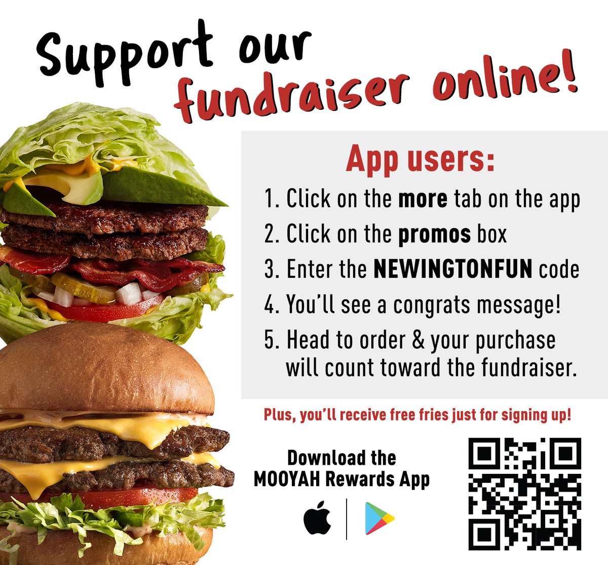 Support @MagnetTrinity today for lunch or dinner @MOOYAHBurgers, 24 Fenn Rd., Newington CT 12-9 pm. Mention the fundraiser at the time of order or use promo code NEWINGTONFUN when ordering with the rewards app!