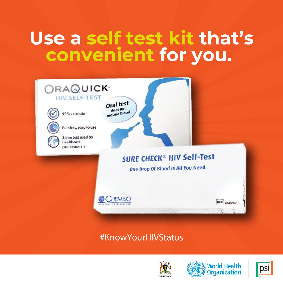 kamala_emma's tweet photo. ORAQUICK and Sure Check HIV Self Test now available at MM Pharmacies. #YoolaBundle.
#KnowYourHIVStatus.
@PharmacyMm @MMPharmacy @PSIUganda @TuryasinguraIb1 @_aymo_c @promoter_Inc1 @sserunkumashaf3 
W/C: +256706404040 https://t.co/8qztT4AX5O