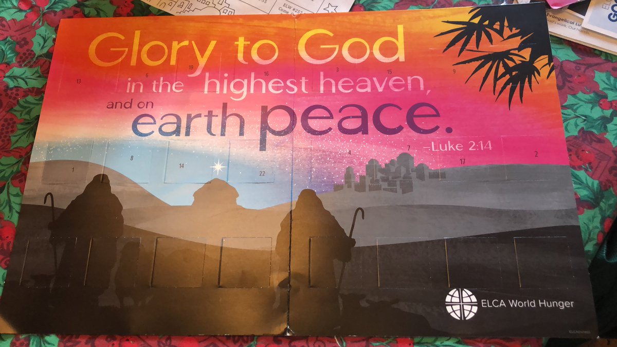 DGKerry's tweet photo. Anyone else finding it nearly impossible to read the numbers on this year’s @ELCAWorldHunger Advent Calendar? https://t.co/2heKAsImzu