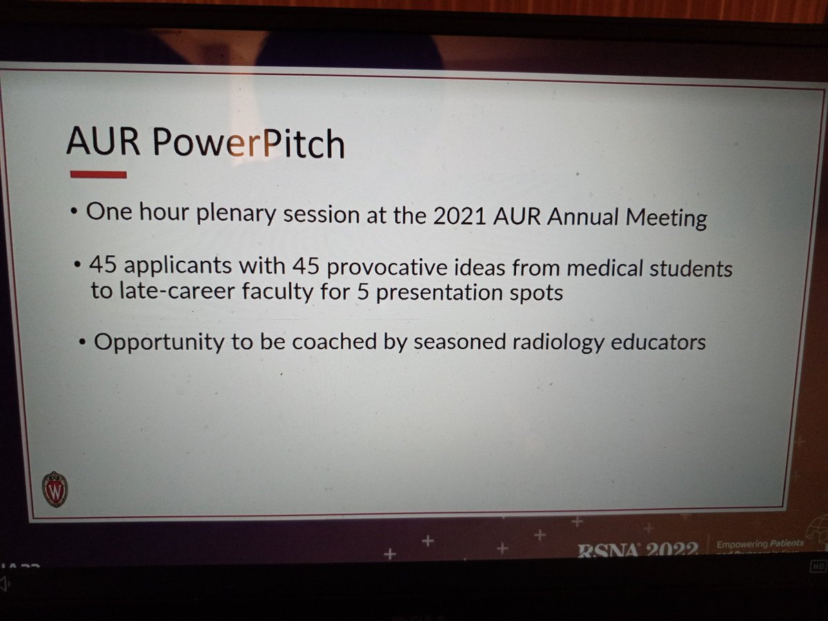 Steve_Chan_MD's tweet photo. @JRobbinsMD on innovative educational initiative at AUR that promotes creative thinking and provocative ideas. Pure "MAGIC"! @pslanetz @ReedOmary #RSNA22 @AURtweet https://t.co/s7o7Pn8PqH