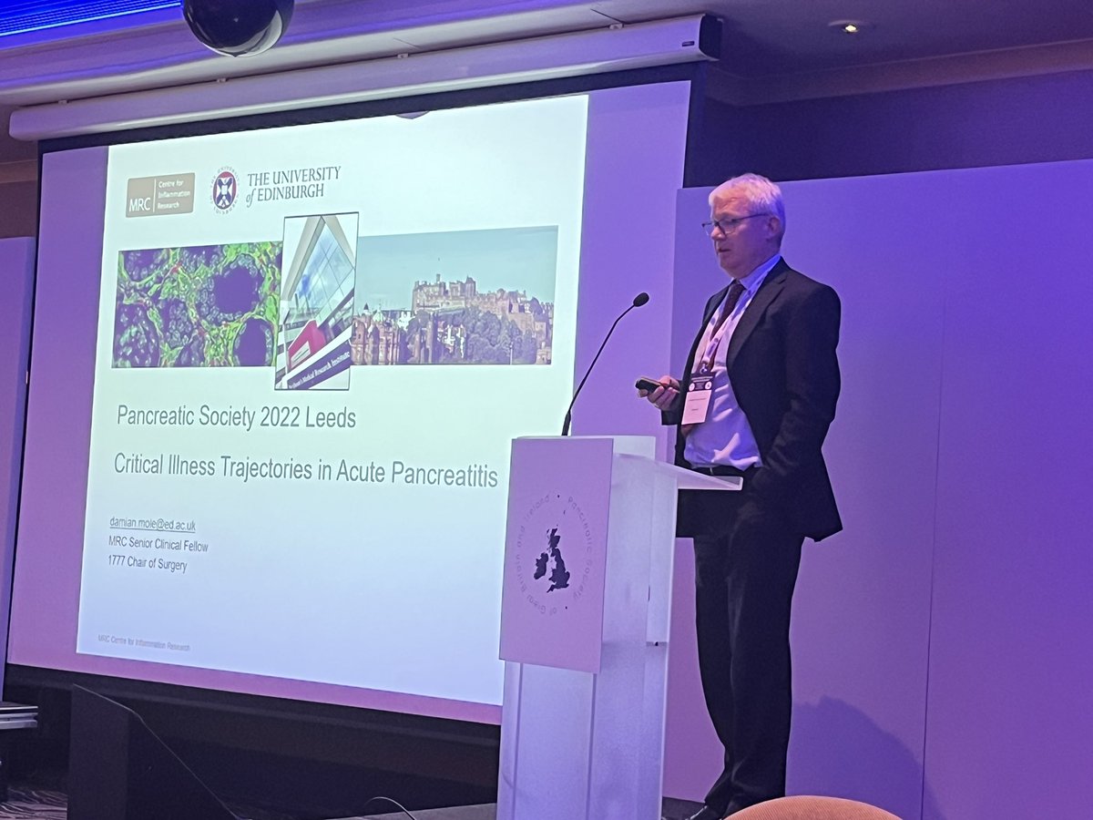 Critical Illness Trajectories in Acute Pancreatitis up next by Damian Mole. A fascinating subject very close to the hearts of many!!!! #PSGBI2022