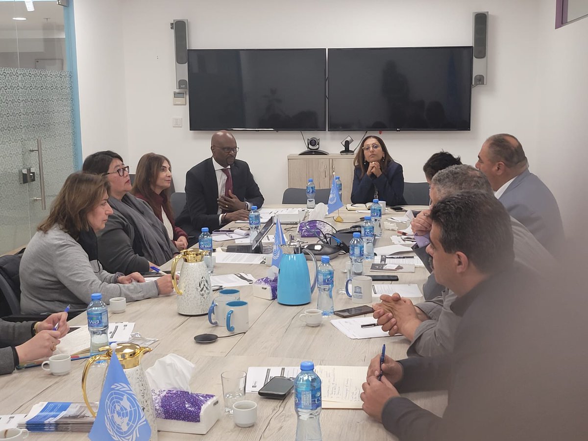 IBE_UNESCO's tweet photo. .@IBE_UNESCO Dir. @YaoYdo proposals for national capacity building for addressing curriculum-related issues were well received by #education partners and Palestinian Ministry Directors during a discussion @UNESCO_Ramallah about #Transforming Education Summit &amp; #WCECCE follow-up. https://t.co/DRSjBo7Guv