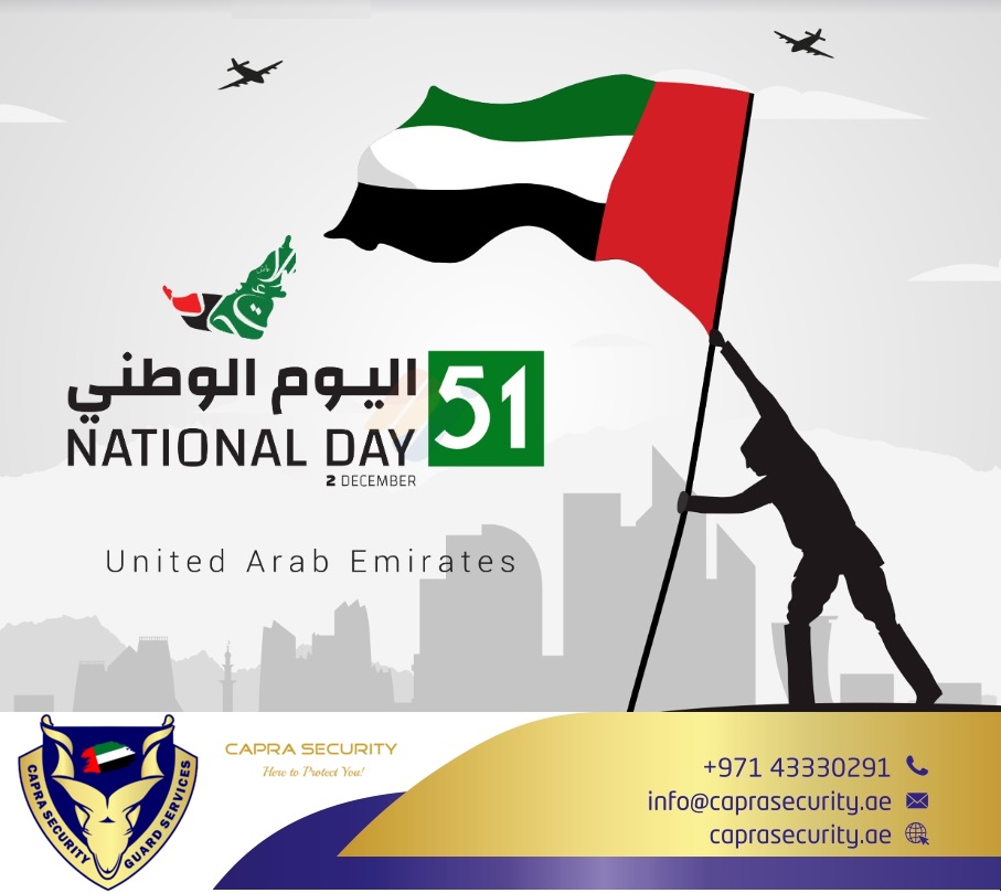CapraGroupuae's tweet photo. Congratulations to all of us on the occasion of the UAE's 51st National Day. We should be pleased that we have treated a progressive country as a group.
#caprasecurity #heretoprotectyou #UAENationalDay #congratulationuae #independenceday2022 #countryofdreams #weloveuae https://t.co/jEhp7txnTt
