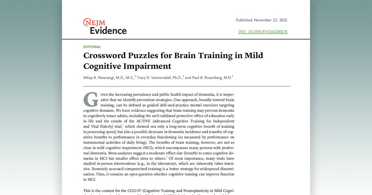 NEJM Evidence on Twitter "In this editorial, authors explore the