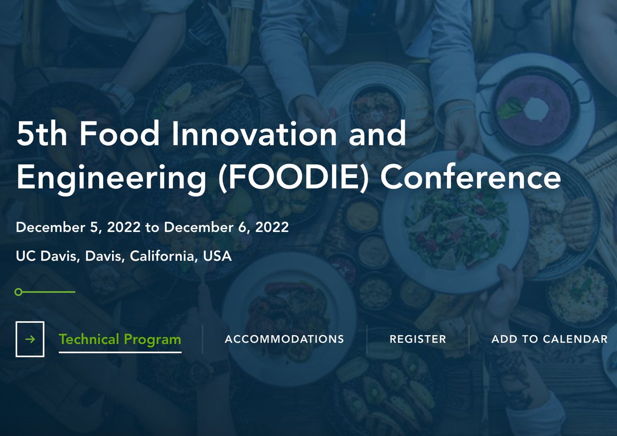 The <a href="/ChEnected/">American Institute of Chemical Engineers (AIChE)</a> Food Innovation &amp; Engineering (Foodie) Conference is next week at @UCDavis — focused on #EmergingTechnologies for #FoodProduction connecting industry and cuisine.

EarthShift Global's Mariana Ortega-Ramírez will be presenting. Click here: earthshiftglobal.com/blog/mariana-o…