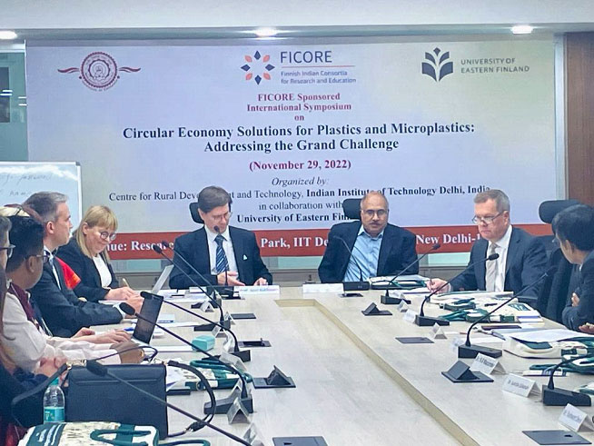 The symposium was organised jointly with the University of Eastern Finland (UEF) as a part of an India-Finland research project CESMI (Circular Economy Solutions for Microplastics).