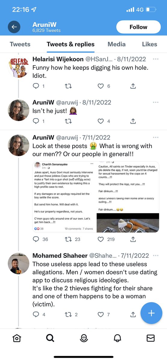 prazad001's tweet photo. This aruniw and her associates margueriteaTh48 Hannah Banna 48, Karen2barren all are run by the same group led by aeuni Wijayaratna. Attacking provoking n spreading lies and create malicious accusations about any individuals. It’s obvious These accounts are closely related. https://t.co/hpafYVBvIL