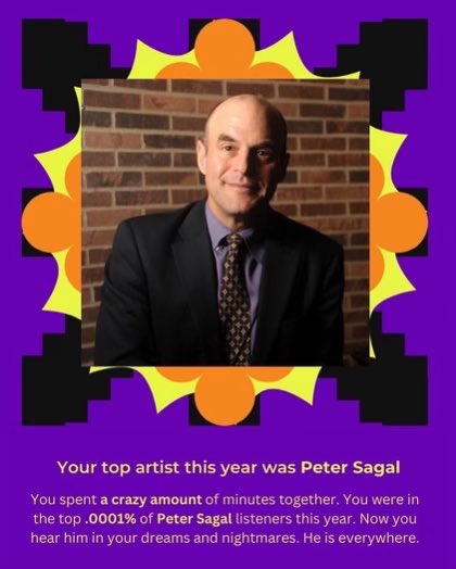 waitwait's tweet photo. This year’s Spotify Wrapped is eerily accurate. https://t.co/6Fwfg2uLBP