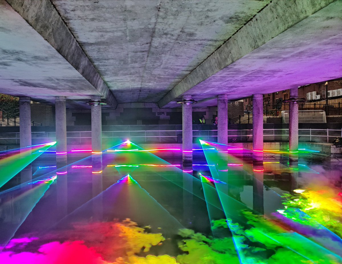 CirclesStalls's tweet photo. 'Lightstream' by @flolux_ as part of #Lightwaves22 at Salford Quays @QuaysCulture. https://t.co/f1WfN89e2F