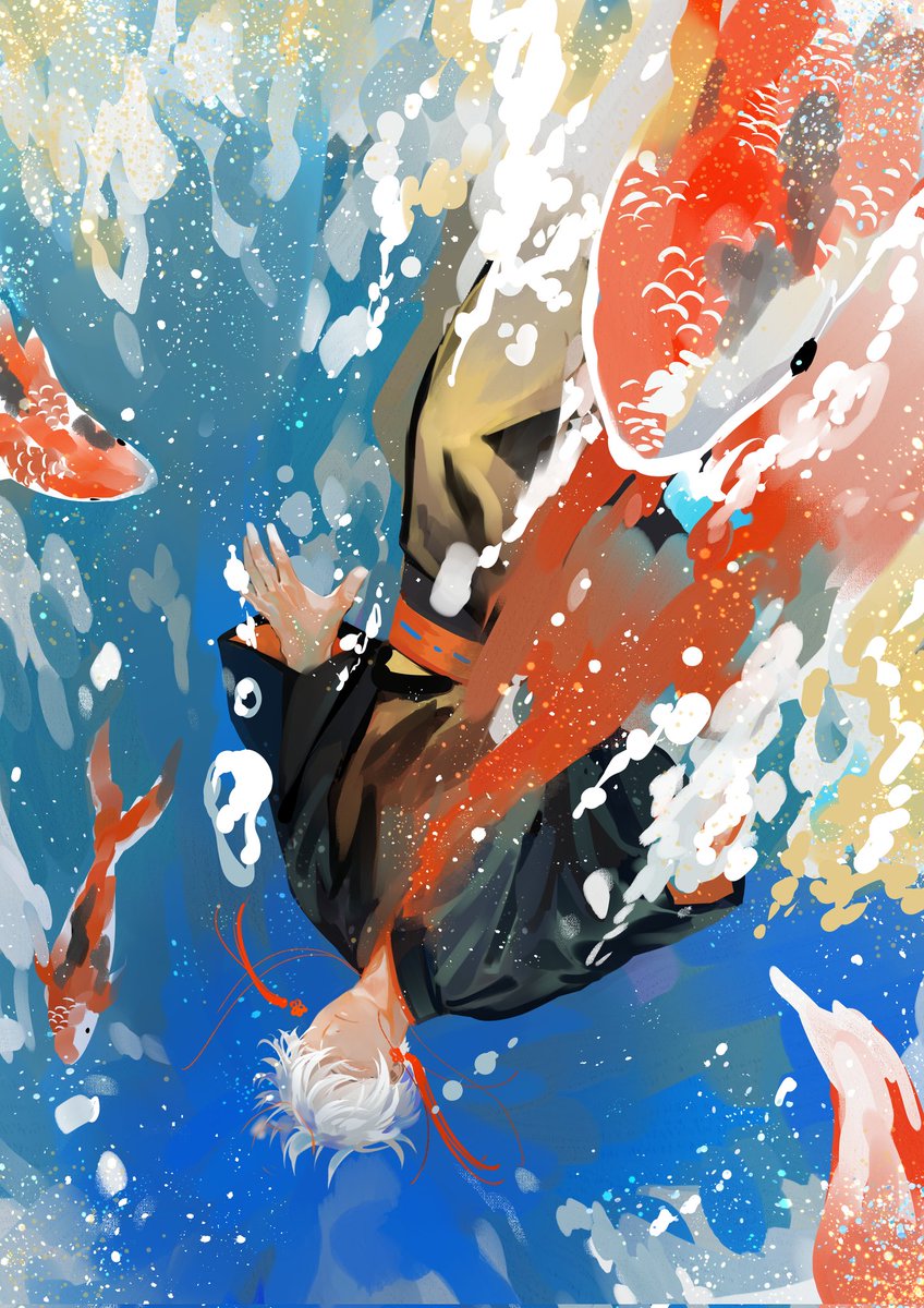 「溺 」|浅葱@紅月の契第一巻発売中！のイラスト
