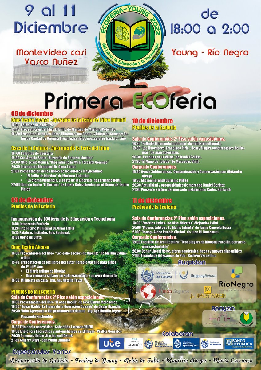 Se siguen agregando Charlas
Desde la Intendencia de Pdú:
· Valor Agregado a los productos horticolas - Ing. Agr. Natalia Teyza - Paysandú Sostenible
· Escuela de Artesanías de Pdu - Rodrigo Vercellino