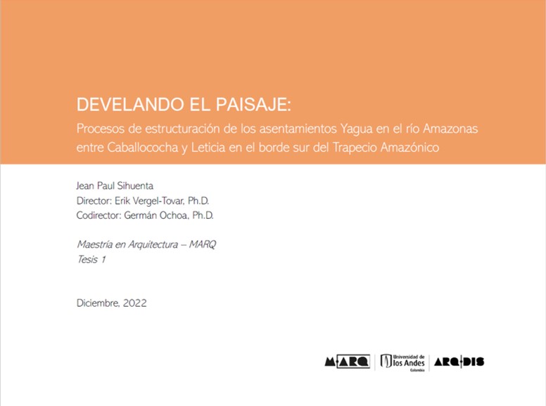 ErikVergel's tweet photo. Excelente presentación tesis #MARQ @ArquitUniandes Jean Paul Sihuenta Develando el paisaje: procesos de estructuración de los asentamientos Yagua río Amazonas entre Caballococha y Leticia borde sur Trapecio Amazónico @AmazoniaUNAL interesante investigación @ArqDisUA @Uniandes https://t.co/bVzQbhKNUf