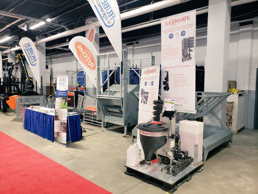 We are here at the #farmmecshow in Moncton, NB until Dec 3. Stop by and see what Huber Ag can do to increase productivity on your operation. #AdvantageFeeders #Mixmate #Ritchie #Combiclamp