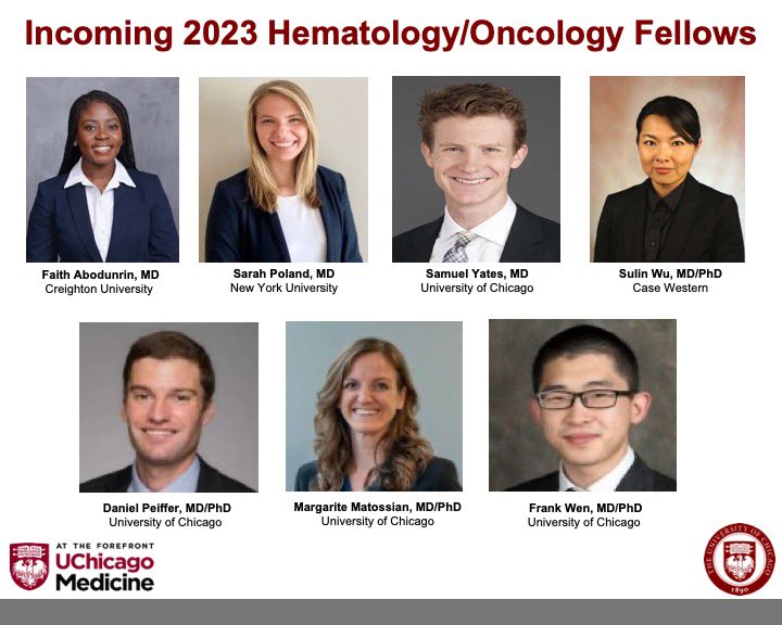 University of Chicago Hem/Onc Fellows (@uchemoncfellows) on Twitter photo Congratulations and a huge welcome to our next class of <a href="/UCHemOncFellows/">University of Chicago Hem/Onc Fellows</a>! Looking forward to meeting you all in July! #Fellowshipmatch2022 Congratulations and a huge welcome to our next class of <a href="/UCHemOncFellows/">University of Chicago Hem/Onc Fellows</a>! Looking forward to meeting you all in July! #Fellowshipmatch2022