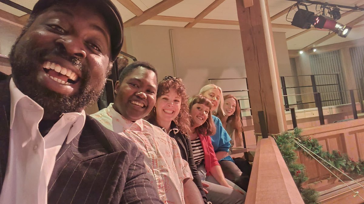 It's press night!!! <a href="/ShakespeareNP/">Shakespeare North Playhouse</a> It's been a most amazing journey working with this lot! I shall miss them all dearly. But they are absolutely smashing it so far! GO TEAM! <a href="/elliehurt/">Ellie Hurt</a> <a href="/grace_goulding_/">Grace Goulding</a> <a href="/WestZoe/">Zoë West</a> <a href="/Abbymiddleton95/">Abigail Middleton</a> <a href="/EddyWestbury/">Eddy Westbury</a> <a href="/jess_dives/">Jessica Dives (she/they)</a> @hannahsibai #sounddesign