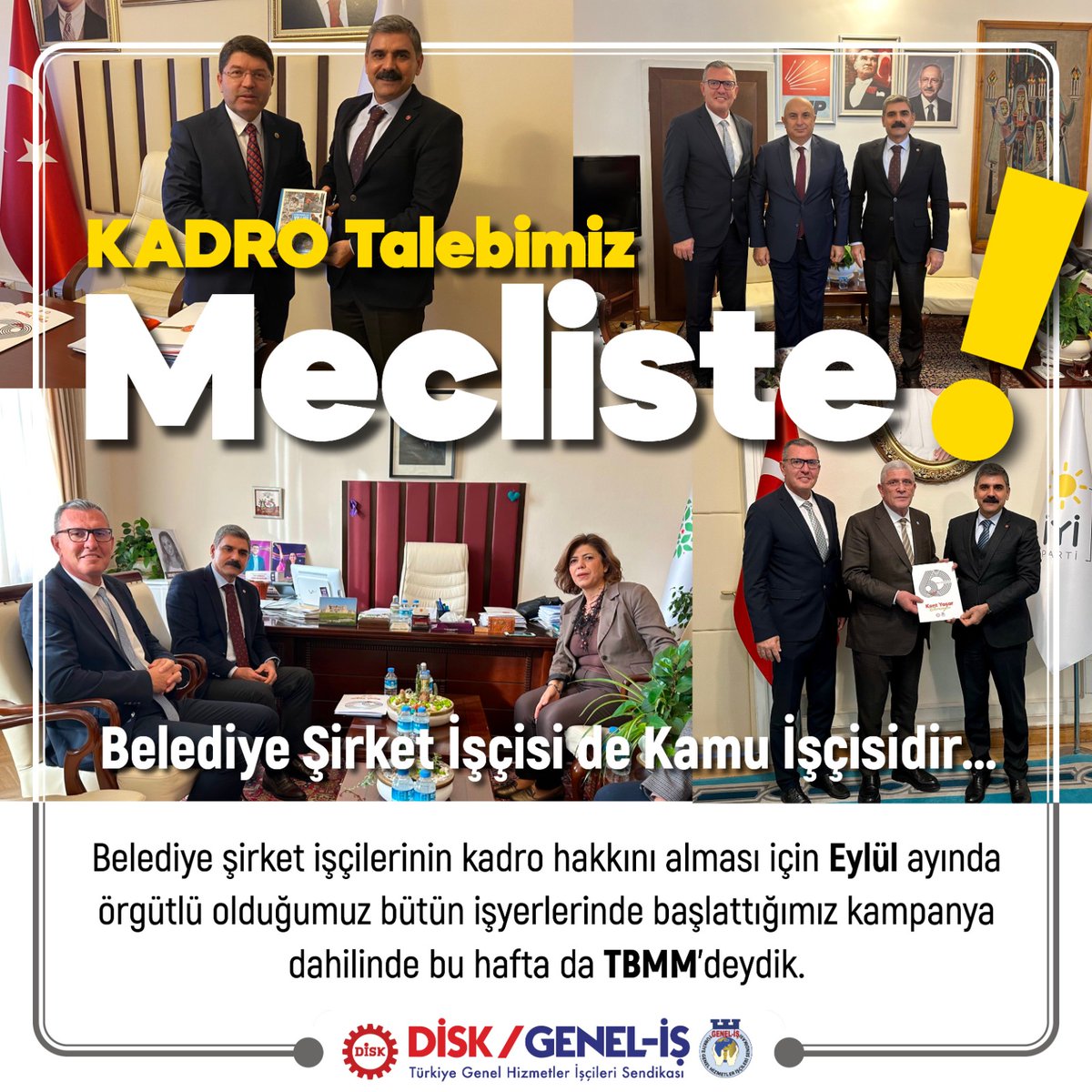 DiSK_Genel_is's tweet photo. Kadro Talebimizi Meclis’e Taşıdık! https://t.co/63Y80W2OoB https://t.co/vNT2Dxvhm2