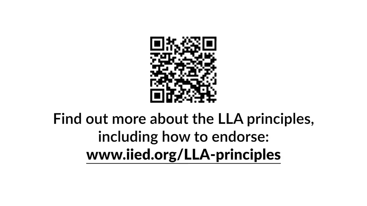 Find out more about the LLA principles, including how to endorse. 