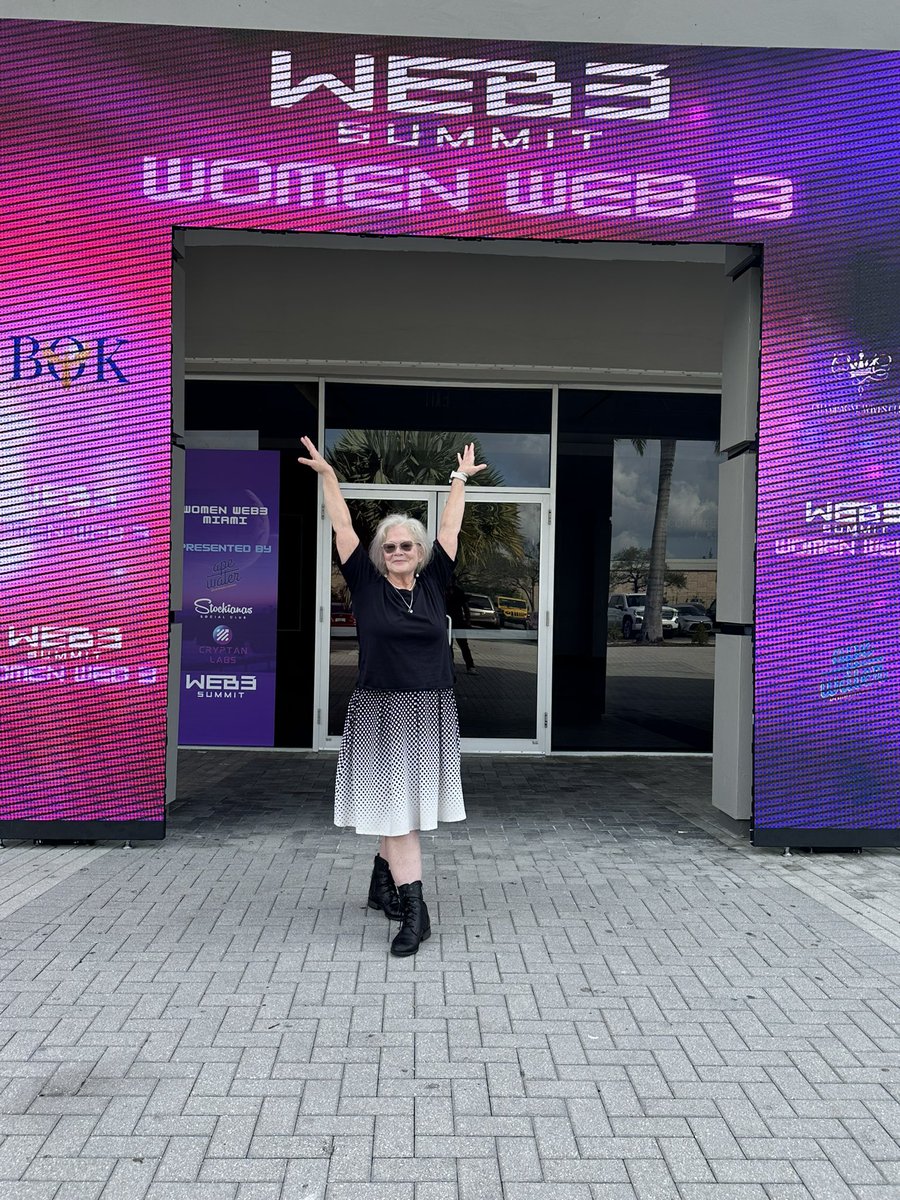 It’s my day!! Check me out today at <a href="/Web3summits/">WEB3 SUMMIT | Women Web3 Miami 2022 🏝</a> 2:40-3:10 “Innovation is ageless, my life in NFT’s” with panel with  <a href="/NikkiHaskell/">Nikki Haskell</a>