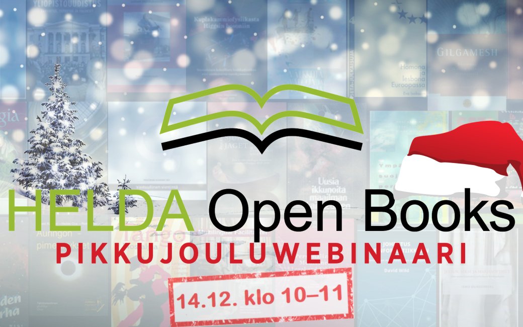 HULib's tweet photo. Kalenterit esiin! Perinteinen #HeldaOpenBooks-pikkujouluwebinaari on 14.12. klo 10–11: https://t.co/fjS7x5ys05. Tilaisuudessa esittäytyvät @HelsinkiUni'n maksuttomat #openaccess-julkaisukanavat: HOB, @HelsinkiUPress ja Editori. Ei ennakkoilmoittautumista. Tervetuloa! 🧑🎄 https://t.co/wbmBSj9ZOl