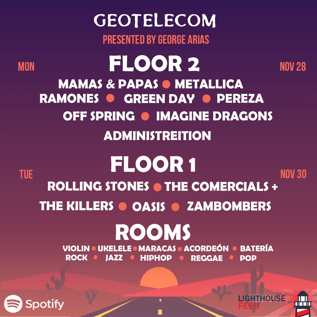 Nuestro Festilavazo de Spotify 😉🤣 

Cada departamento de la oficina tiene el nombre de un grupo musical 🎸

El resultado: