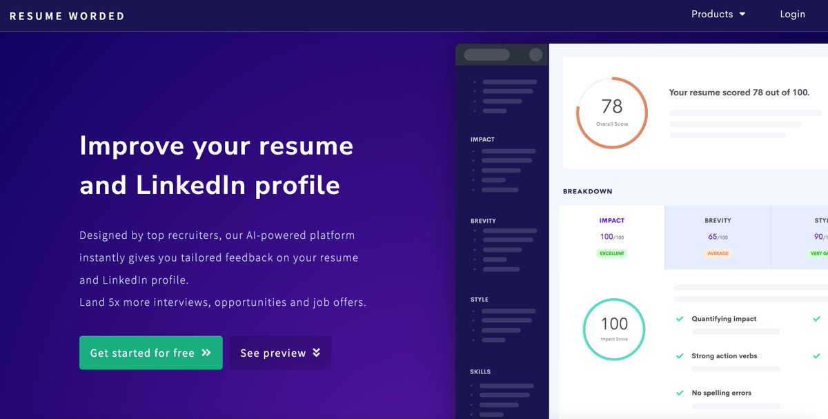 swapnakpanda's tweet photo. ➎ Resume Worded

Improve your resume and LinkedIn profile using its AI-powered platform.

➟ https://t.co/UAgY6wgsK6 https://t.co/hE9MCi9MRN