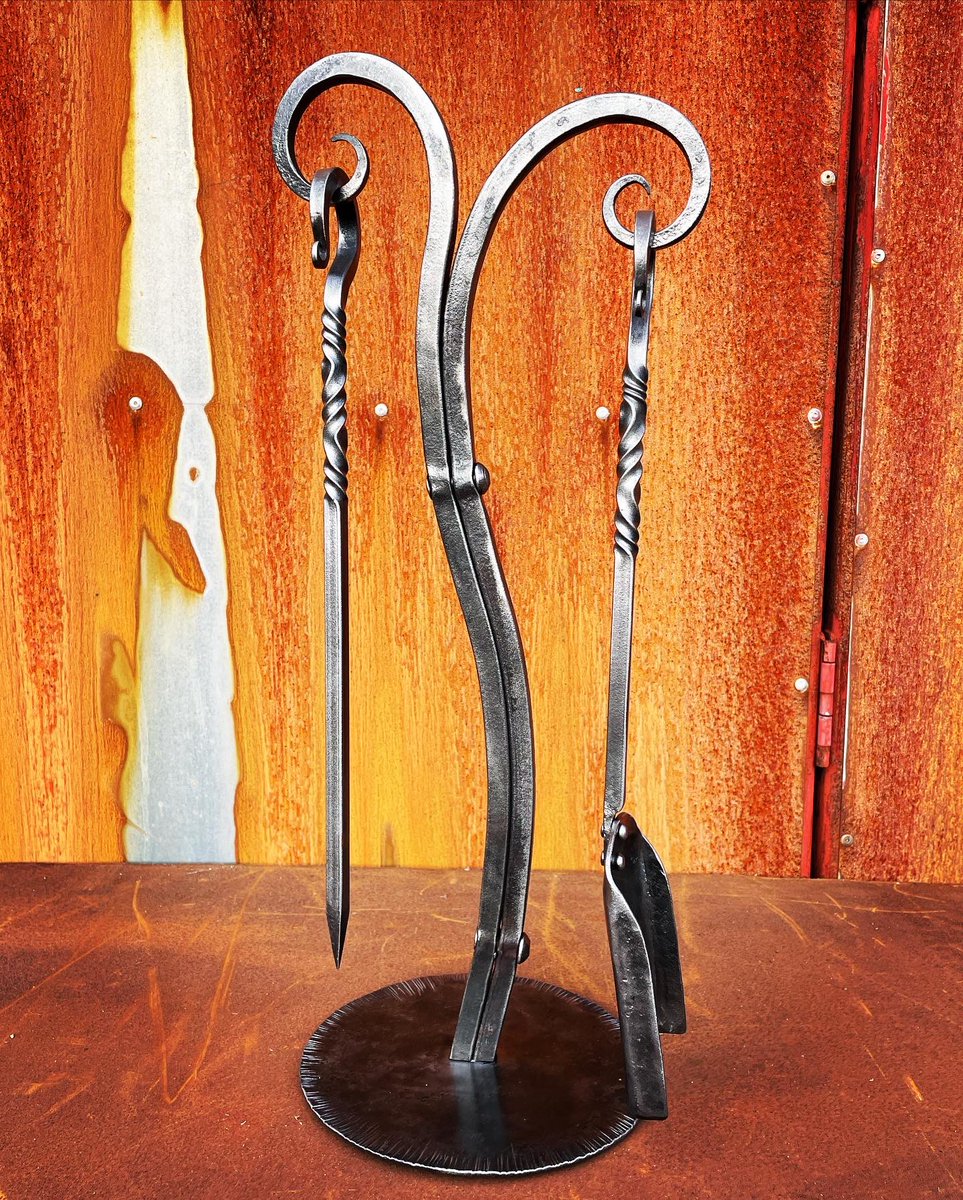 simonconnettcom's tweet photo. Two fire iron sets ready for #wonderworkscontemporarycraft festival in beautiful #chagford on Dartmoor this coming weekend https://t.co/Os0CquuF2C