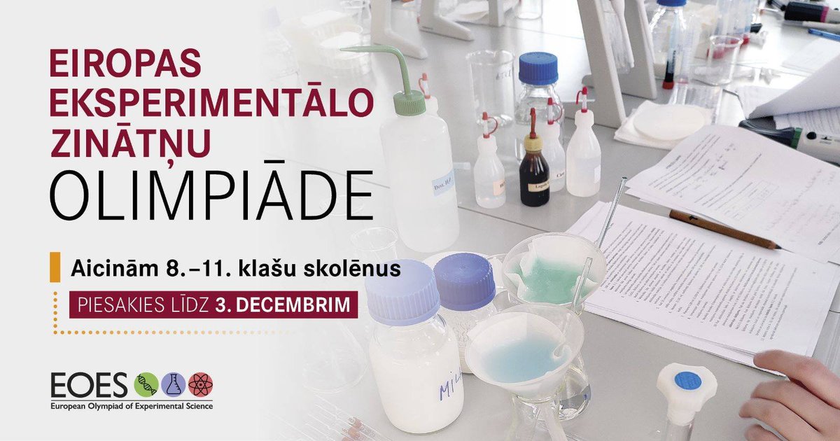 Aicinām jauniešus, kas māk un grib redzēt, ka ķīmija, bioloģija un fizika ir saistītas disciplīnas un vēlas pārbaudīt savu prasmi darboties laboratorijā. 
youtu.be/D2XevHFfEYE