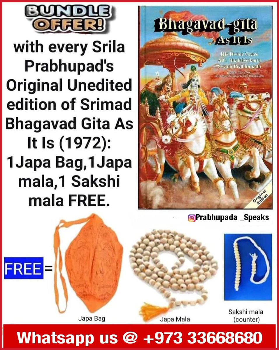 Hare Krsna 🙏🏻This Gita Jayanti (3rd December 2022) Gift Gita to your friends and family members. DM us to order your copy.🙏🏻
#macmillangita